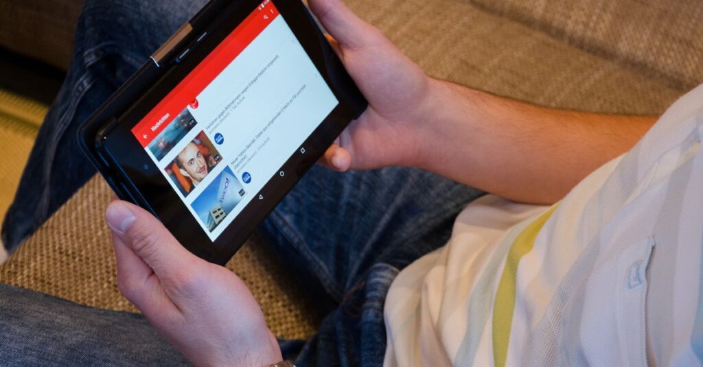 Visionnement d'un contenu en diffusion continue sur tablette